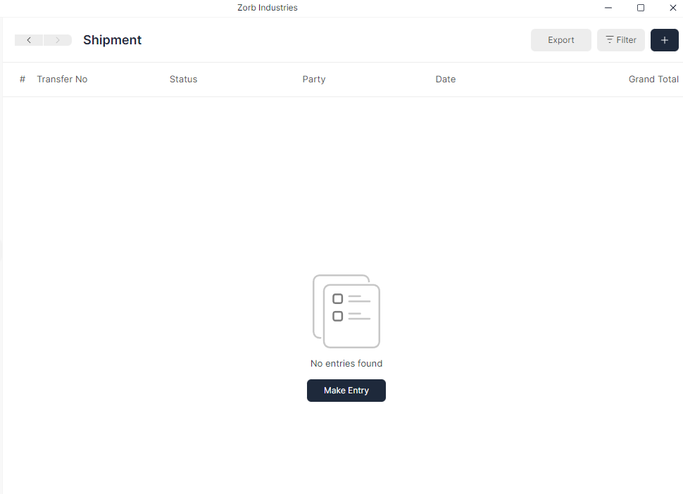 Shipment Form
